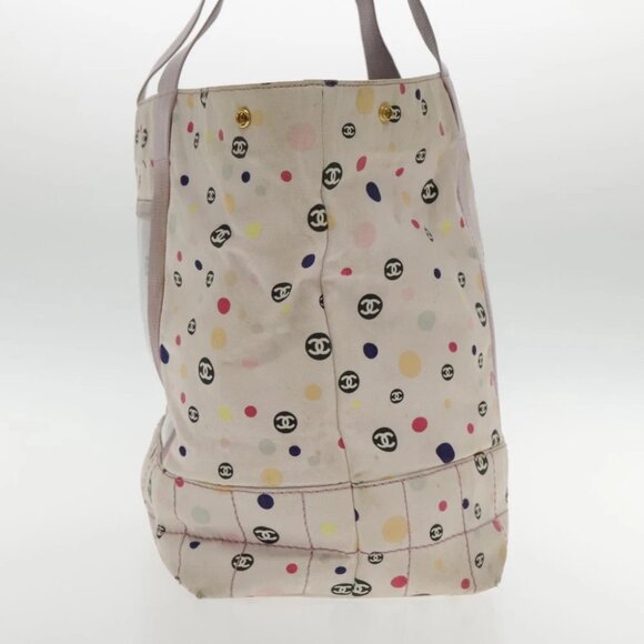 CHANEL Tote Bag Canvas Multicolor Gold CC Auth bs18833 - Picture 5 of 15